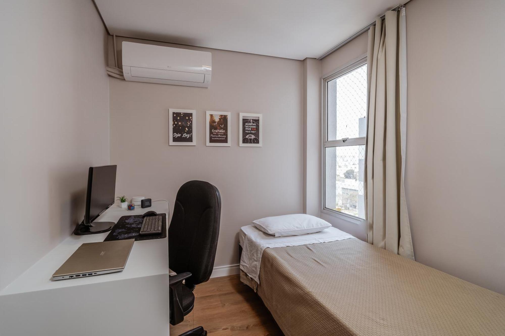 Lindo Apto Completo 3 Quartos Com Ar Condicionado Belo Horizonte